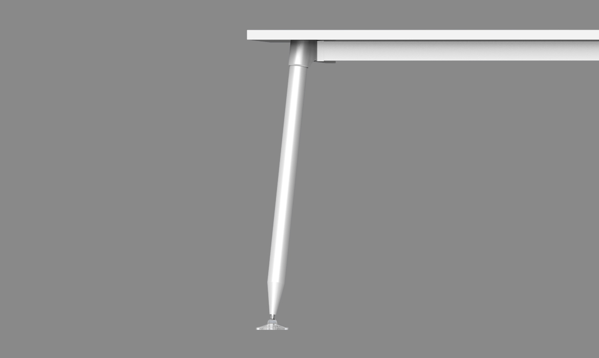 白色压铸铝金办公桌配件腿（HC-86A）