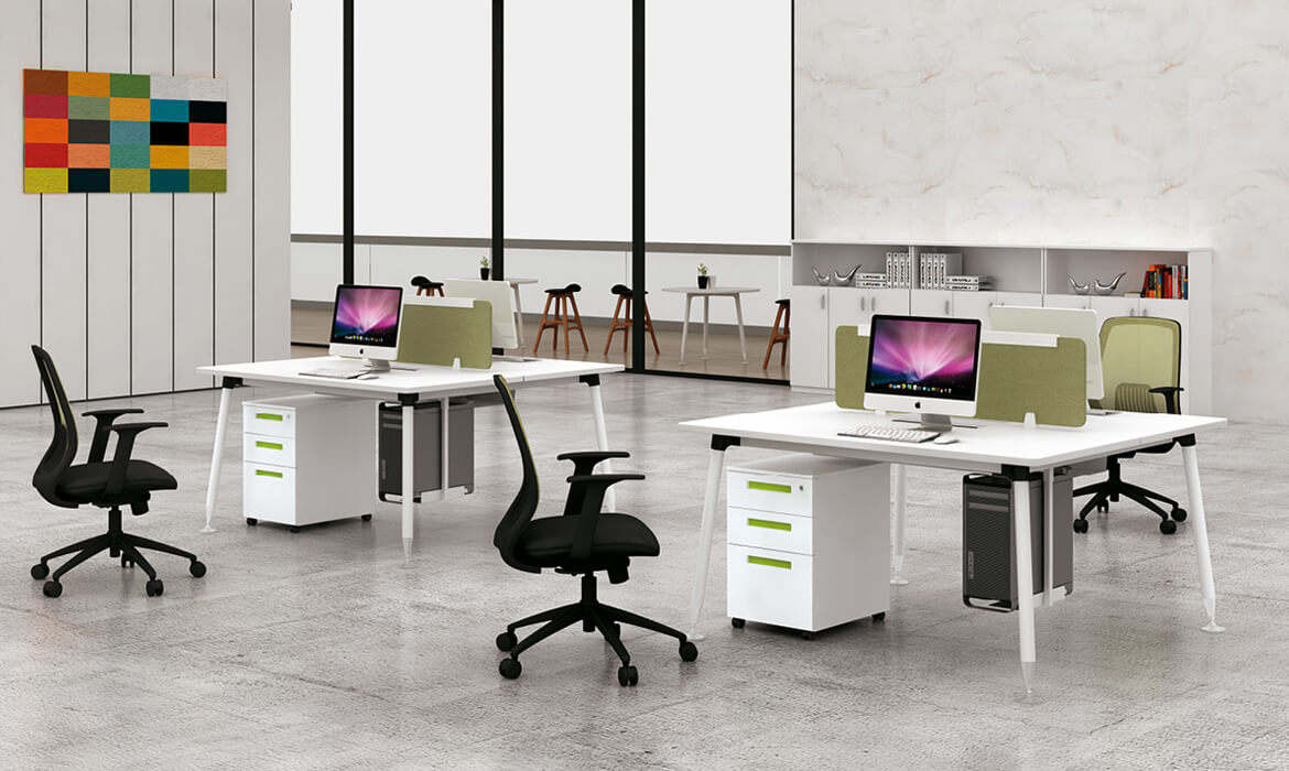 办公家具带屏风的金属桌电脑桌（HC-86A）